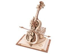 Robotime 3D dřevěné mechanické puzzle Kouzelné violoncello (elektrický pohon)