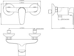 Eisl Vodovodní baterie sprchová nástěnná chrom Sprchová baterie Claudio, rozteč 150mm