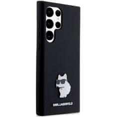 Karl Lagerfeld Originální kryt KARL LAGERFELD hardcase Silicone Choupette Metal Pin KLHCS24LSMHCNPK pro Samsung Galaxy S24 Ultra , barva černá