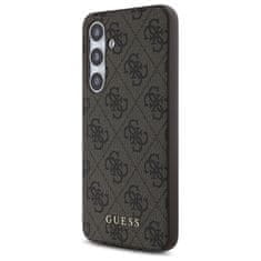 Guess Originální kryt GUESS - hardcase 4G Metal Gold Logo GUHCS24FEG4GFBR pro Samsung Galaxy S24 FE Brown