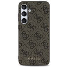 Guess Originální kryt GUESS - hardcase 4G Metal Gold Logo GUHCS24FEG4GFBR pro Samsung Galaxy S24 FE Brown