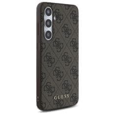 Guess Originální kryt GUESS - hardcase 4G Metal Gold Logo GUHCS24FEG4GFBR pro Samsung Galaxy S24 FE Brown