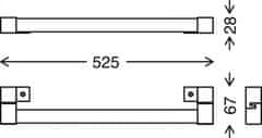 BRILONER BRILONER LED svítidlo k zrcadlu 52,5 cm 10W 1200lm chrom BRI 2107-118