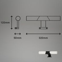 BRILONER BRILONER LED koupelnové svítidlo k zrcadlu, 32 cm, LED modul, 7W, 800 lm, černá BRI 2113-015