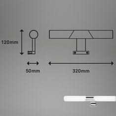 BRILONER BRILONER LED koupelnové svítidlo k zrcadlu, 47 cm, LED modul, 12W, 1300 lm, chrom BRI 2113-118