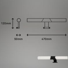 BRILONER BRILONER LED koupelnové svítidlo k zrcadlu, 47 cm, LED modul, 12W, 1300 lm, černá BRI 2113-115