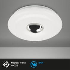 BRILONER BRILONER LED stropní svítidlo, pr. 29 cm, 12 W, 1200 lm, bílé-chrom BRI 2300-018