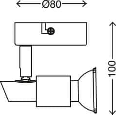 BRILONER BRILONER Bodové svítidlo pr. 8 cm 1xGU10 3W 280lm matný nikl BRI 2907-012