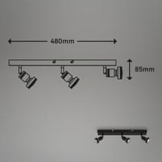 BRILONER BRILONER Bodové svítidlo 48 cm 3xGU10 4,9W 460lm černá BRI 2926-035