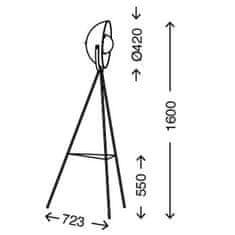 BRILONER BRILONER Stojací svítidlo 160cm 1x E27 60W černá BRILO 1380-015