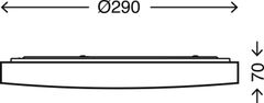 BRILONER BRILONER CCT LED stropní svítidlo pr. 29 cm 12W 1200lm bílé IP44 BRI 3139-016
