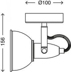 BRILONER BRILONER Bodové svítidlo pr. 10 cm 1x E14 40W satén-bílé BRILO 2049-012