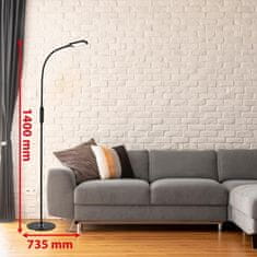 BRILONER BRILONER LED CCT stojací svítidlo s dotykovým vypínačem pr. 24 cm 7W 700lm černá BRILO 1296-015