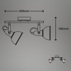 BRILONER BRILONER Bodové svítidlo pr. 10 cm 2x E14 max. 40W antická stříbrná BRILO 2049-024