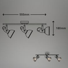 BRILONER BRILONER Bodové svítidlo pr. 10 cm 3x E14 max. 40W antická stříbrná BRILO 2049-034