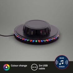 BRILONER BRILONER LED RGB světelný puk pr. 12,5 cm max. 3W černá BRILO 2341-048