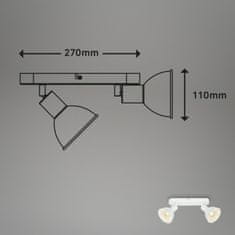 BRILONER BRILONER Bodové svítidlo 27 cm 2x E14 max. 25W bílé BRILO 2674-026