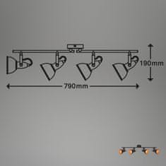 BRILONER BRILONER Bodové svítidlo 79 cm 4x E14 40W černá BRILO 2049-045