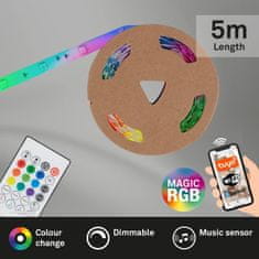 BRILONER BRILONER Digitální RGB LED pásek s hudebním senzorem 500 cm 0,12W bílé BRILO 2313-150