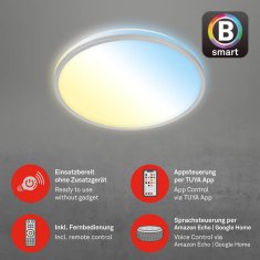 BRILONER BRILONER LED CCT Smart stropní svítidlo pr. 33,3 cm 24W 2500lm chrom BRILO 3064-014