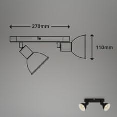 BRILONER BRILONER Bodové svítidlo 27 cm 2x E14 max. 25W černá BRILO 2674-025