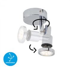 BRILONER BRILONER LED bodové svítidlo pr. 8 cm 1xGU10 4,8W 400lm chrom BRI 2992-018