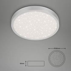 BRILONER BRILONER LED stropní svítidlo hvězdné nebe, pr. 38 cm, 24 W, 3000 lm, stříbrná BRILO 3071-014