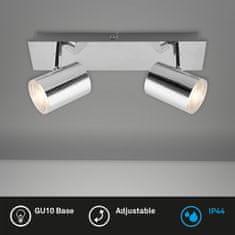 BRILONER BRILONER LED bodové svítidlo 29 cm 2xGU10 max. 5W chrom BRI 2731-028