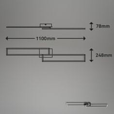 BRILONER BRILONER LED CCT rám 110 cm 40W 2x2200lm černá BRILO 3145-015