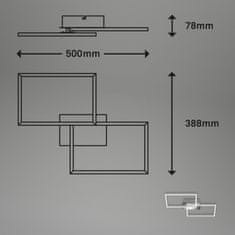 BRILONER BRILONER LED CCT rám 50 cm 2x15W 1650lm chrom BRILO 3149-018