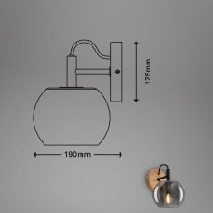 BRILONER BRILONER Nástěnné svítidlo, 21 cm, 1x E14, max. 10W, barva dřeva BRI 2143014