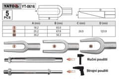 YATO Přípravek na kulové čepy řízení YATO sada 5 dílů - YT-0616
