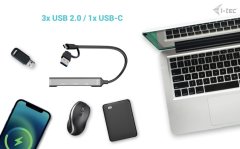 i-tec USB-A/USB-C Metal HUB/ 1x USB-C 3.1/ 3x USB 2.0/ kovový