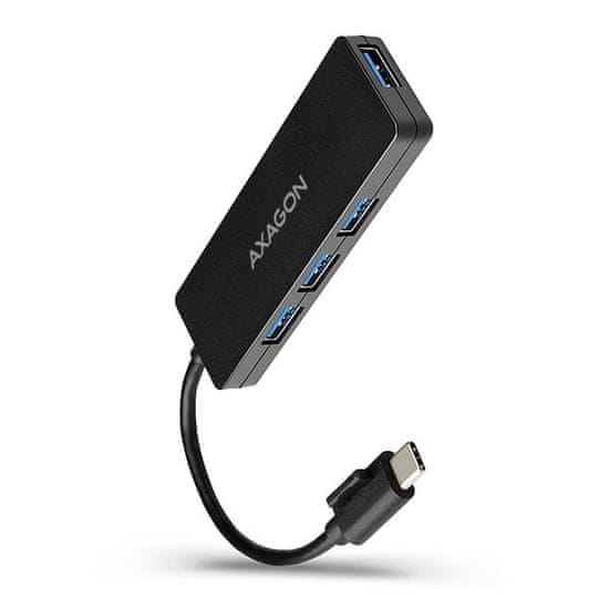 HUE-G1C, 4x USB 3.2 Gen 1 SLIM hub, kabel Type-C 14cm napevno