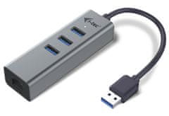 USB 3.0 Metal HUB 3 Port + Gigabit Ethernet