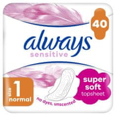 Always Ultra Sensitive Normal Vložky s křidélky (velikost 1) 40 ks