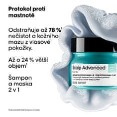 Loreal Professionnel Šampon a maska pro mastnou pokožku hlavy 2 v 1 Scalp Advanced (Anti-Oiliness 2-in-1 Clay) 250 ml