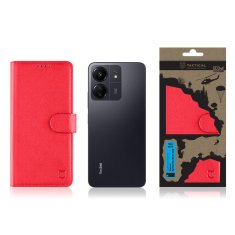 Tactical Knížkové pouzdro Field Notes pro Xiaomi Redmi 13C červené