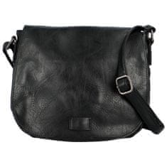 Urban Style Menší dámská crossbody s velkou klopou Rashida, černá