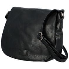 Urban Style Menší dámská crossbody s velkou klopou Rashida, černá