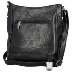 Urban Style Stylová dámská koženková crossbody kabelka Barcia, černo/hnědá