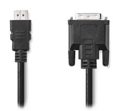 Nedis kabel HDMI - DVI/ konektor HDMI - zástrčka DVI-D 24+1pinová/ černý/ bulk/ 2m