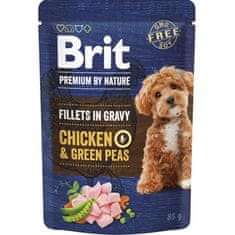 Brit Premium by Nature Dog kaps. Fillets in Gravy Chicken&Peas 85g