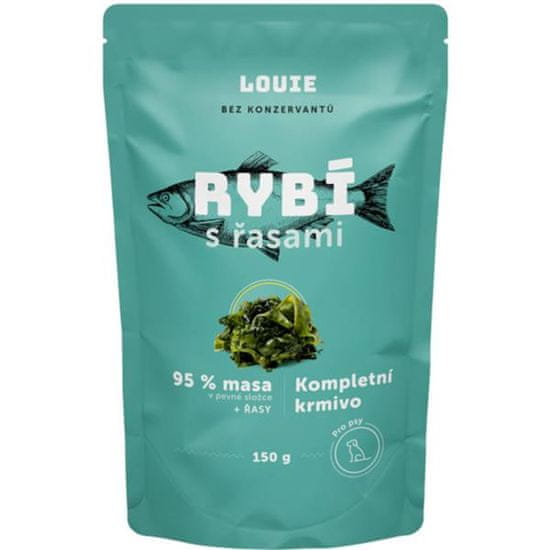 Louie kaps.pro psy rybí s řasami 150g