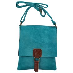 Paolo Bags Trendová dámská koženková crossbody Hugo, výrazná modrá