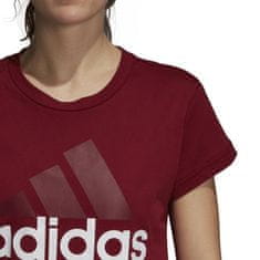 Adidas Tričko vínově červené XXS Essentials Logo