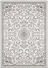 NORTHRUGS Kusový koberec Twin Supreme 103864 Leyte Black/Cream – na ven i na doma 200x290