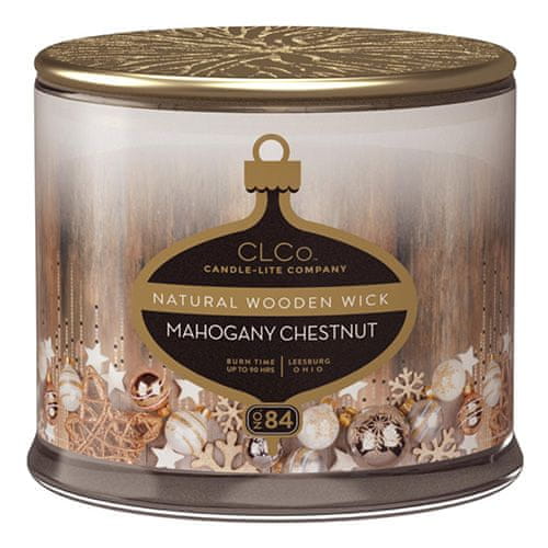 Candle-lite Svíčka ve skleněném válci , Mahagonový kaštan, 396 g