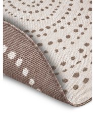 NORTHRUGS Kusový koberec Twin-Wendeteppiche 105414 Linen kruh – na ven i na doma 140x140 (průměr) kruh