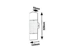 Rabalux Rabalux venkovní nástěnné svítidlo Zadar E27 2x MAX 15W černá IP44 7989